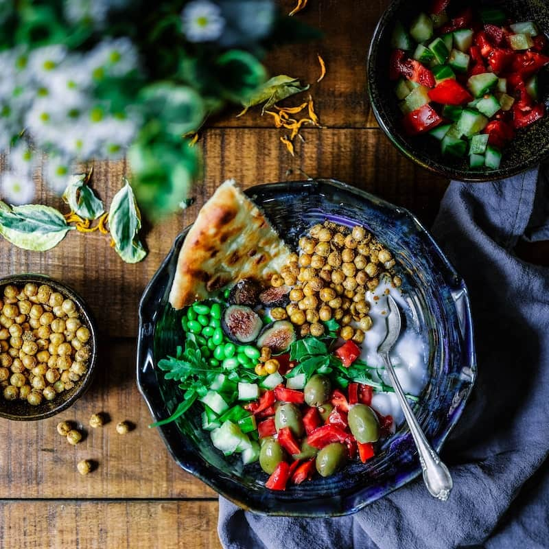 Photo of beautifully
          arranged food